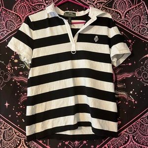 Striped Ralph Lauren Collared Top